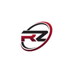 Modern Initial Logo Circle RZ