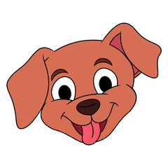 Smiling little puppy head