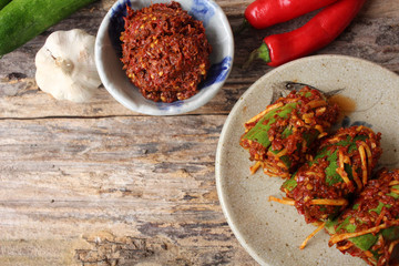 Cucumber kimchi korean food