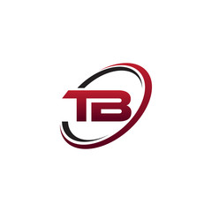 Modern Initial Logo Circle TB