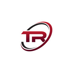 Modern Initial Logo Circle TR