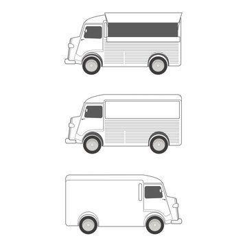 Food Truck  Template. Vector illustration