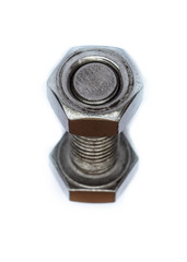 bolt and nut isolated on white background