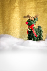 celebration xmas time with red nose deer