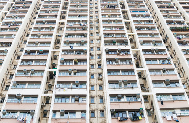 Facade of Public estate in Hong Kong