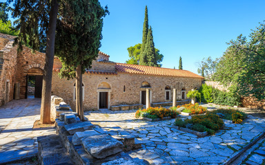 byzantine monastery in Kaisariani, Athens, Greece, Europe