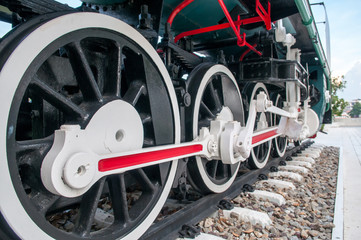 Wheel of old Steam locomotive