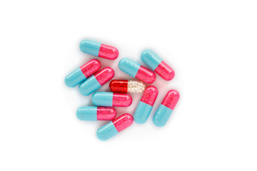 pills isolated on white background