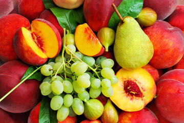 Fresh healthy fruits background