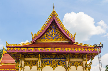 Fototapeta premium Pattern the Church on the blue sky at Thailand 