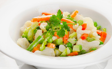 Vegetables mix in  a bowl.
