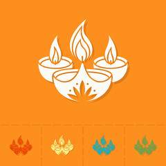 Diwali. Indian Festival Icon