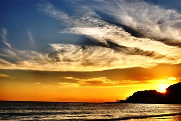 鮮やかな 夕焼け