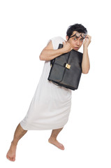 Funny man suffering from mental disorder