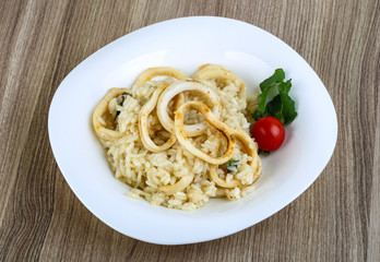 Squid risotto