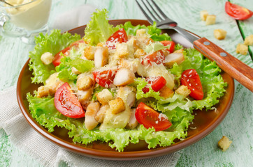 Caesar salad with chicken