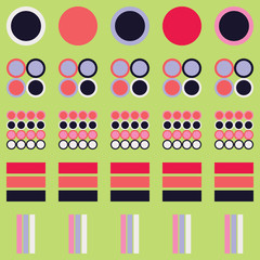 Seamless decorative vector background with geometric shapes 