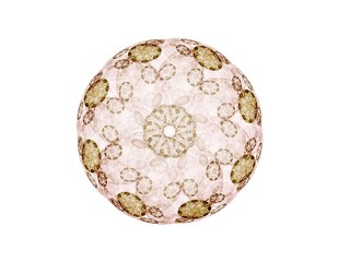 Elementary Particles series. Interplay of abstract fractal forms on the subject of nuclear physics science and graphic design.