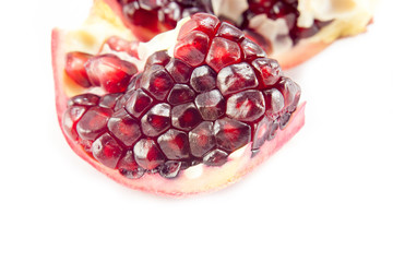 Juicy pomegranate fruit isolated