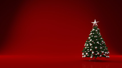 Grüner Tannenbaum mit Stern zu Weihnachten