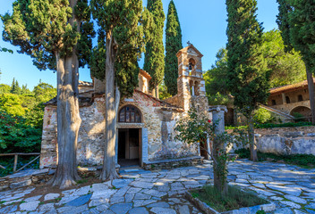 byzantine monastery in Kaisariani, Athens, Greece, Europe