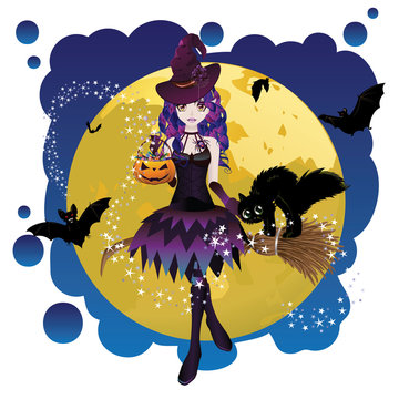 Witch and Full Moon