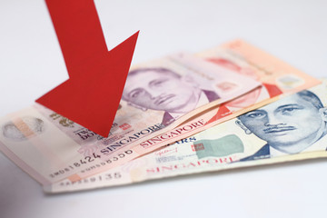 Value of the Singapore dollar falling