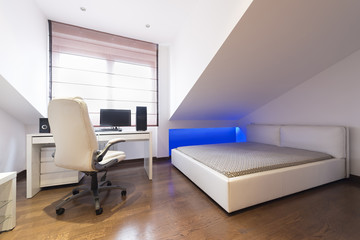 Study room in the attic