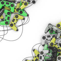 fond d'&eacute;cran manette haut bas vert jaune