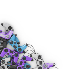 fond d'&eacute;cran manette bas bleu violet