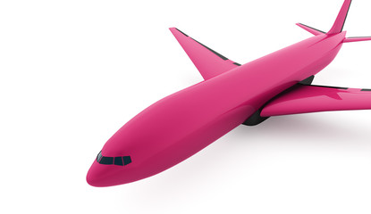Aeroplane rendered isolated  on white
