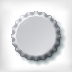 Realistic metallic bottle cap