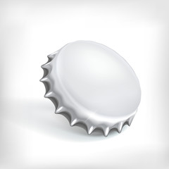 Realistic metallic bottle cap