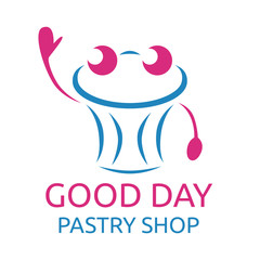 Abstract pastry character