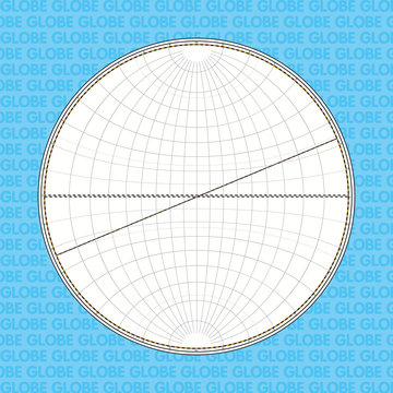 Vector globe in contours