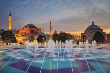 Peel and stick wallpaper Middle East Istanbul. Image of Hagia Sophia in Istanbul, Turkey.