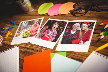 Office supplies and blank instant photos