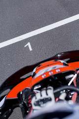 gokart on the starting line