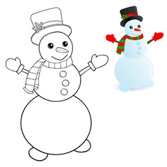 snowman coloring pages