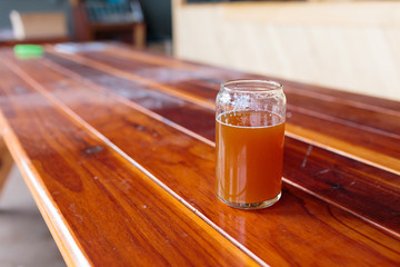 IPA Glass on Wood Table