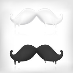 Funny vintage cartoon mustache.
