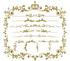 Fototapeta premium decorative gold frame set Vector 