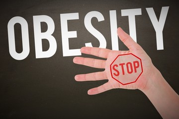 Composite image of open hand waving