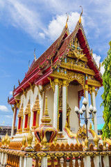 Thailand Temple on blue sky