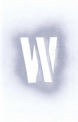 Stencil letter W