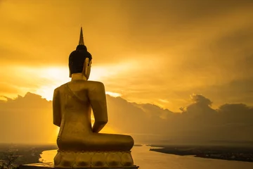Photo sur Plexiglas Bouddha réglage de la silhouette de bouddha