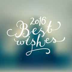 best wishes calligraphy. winter holliday vector label