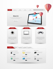 Modern website elements, vector illustration