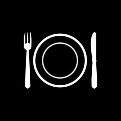 The Plate dish with fork and knife icon.