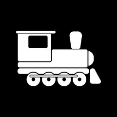 The train icon. Travel symbol. Flat